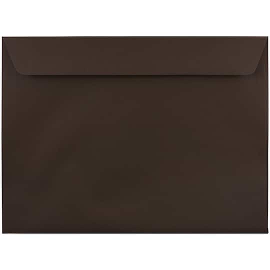 JAM Paper 9.5x12.62 Chocolate Brown Premium Booklet Envelopes 50ct.